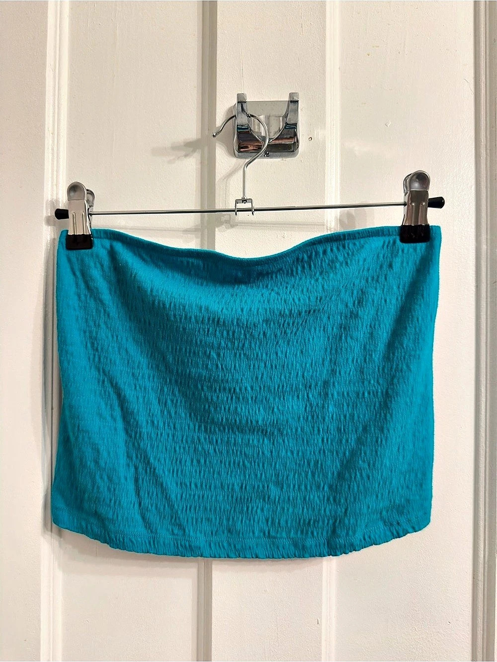 American Eagle turquoise cropped tube top